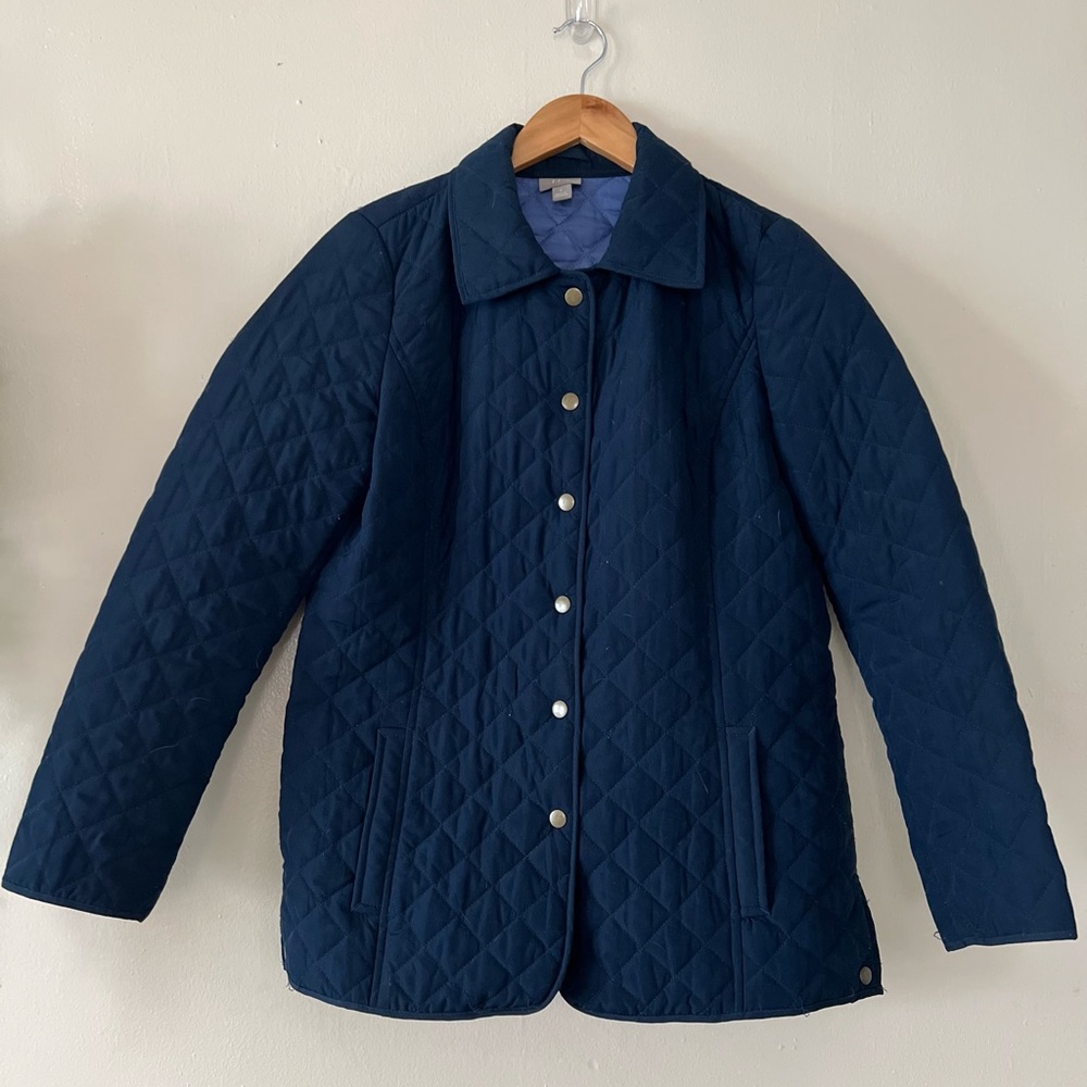 J. Jill Navy Quilted Jacket
